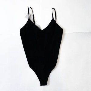 NWT Black Ribbed Bodysuit Small/Medium ANWND